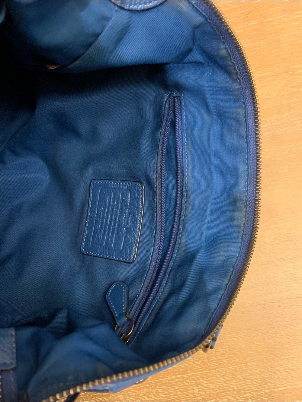 Coach Blue Leather Mickie Satchel - - Picture 8 of 16